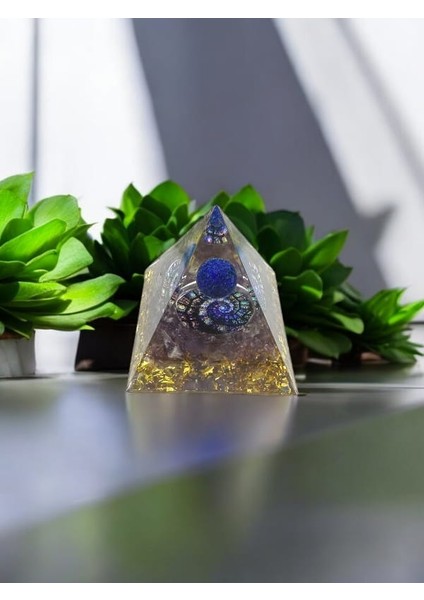 Orgon Piramidi Doğal Taş Lapis Lazuli Meditasyon