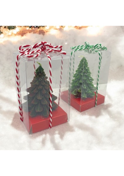 Yılbaşı 2 ' Li Çam Ağacı Sim'li Mumlar