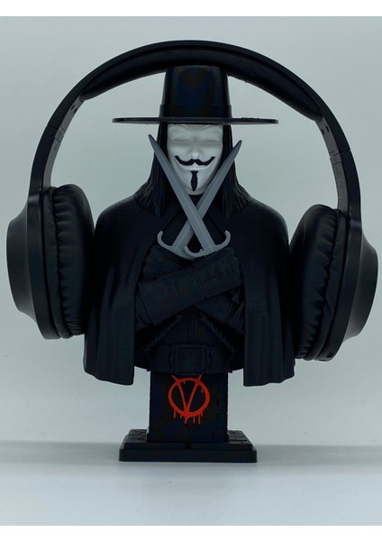 Kulaklık Standı - Büst, Dekorasyon - V For Vendetta