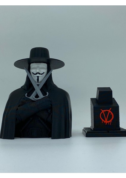 Kulaklık Standı - Büst, Dekorasyon - V For Vendetta