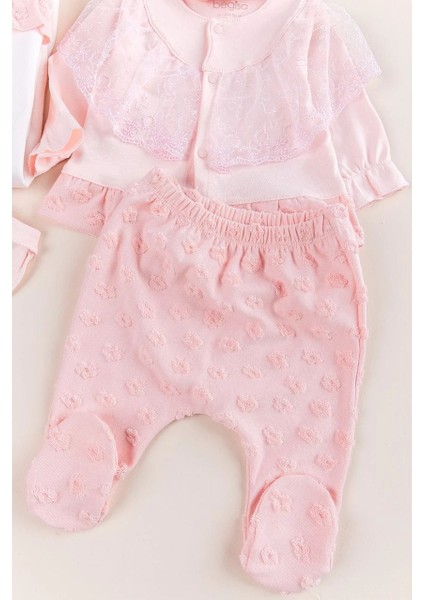 Babyzey Güpürlü 8'li Kız Bebek Hastane Çıkışı Bebek Takımı modelleri