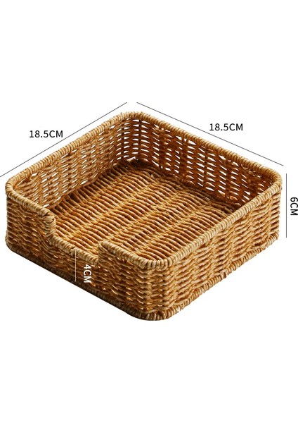 Masa Üstü Rattan Kare Peçetelik, Rattan Düzenleyici