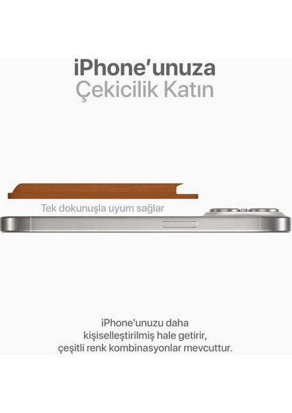 Magsafe Deri Cüzdan iPhone 11/12/13/14/15/16 Serisi Ile Uyumlu Manyetik Kartlık