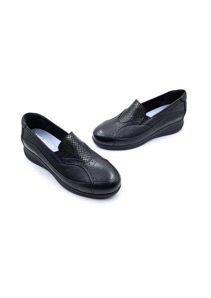 K5154 Bağcıksız Günlük Anatomik Siyah Kadın Ayakkabı modelleri