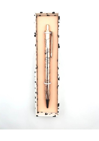 Metal Rose Gold Dalmaçya Desenli Gövde 1.0 Tükenmez Kalem