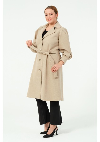 Baha Kadın Astarlı Spor Balon Kol Genç Kaşe Kaban