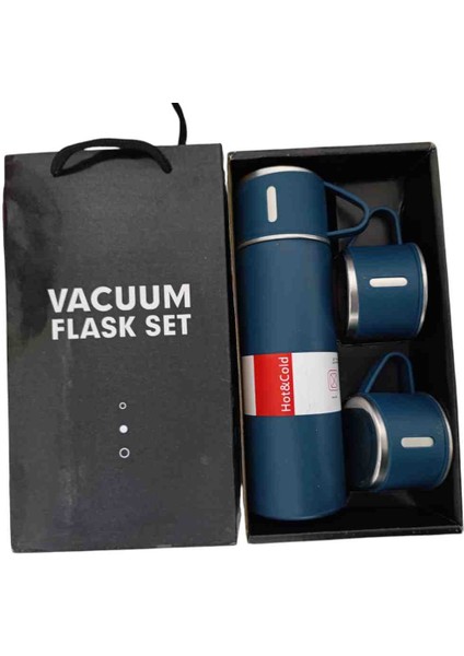 Çelik Termos 500 ml 3 Bardaklı Sıcak ve Soğuk Tutma Özelliği ile Kullanışlı fiyatları