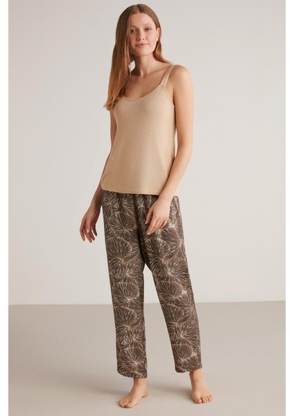 Yumuşak Dokulu Kumaş Hırkalı Üçlü Kadın Pijama Takım 9526 modelleri