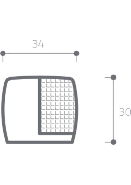 1015 Kapı Stoperi 34 mm Mat Altın-Siyah Plastik Yapışkanlı / Vidalı