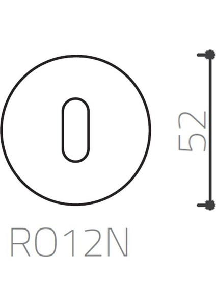 RO12 Kapı Kolu Rozeti Mat Altın Renk Oda