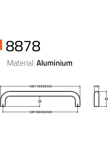 8878 Modern Kulp Gold Renk 224 mm fiyatları