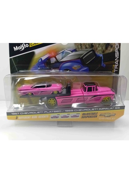 Desion Maisto 1:64 Ölçek 1957 Chevrolet Flatbed/ 1959 Chevrolet Impala Ss Tasıyıvı fırsatları