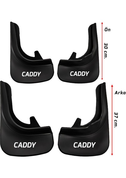 Volkswagen Caddy Paçalık Yumuşak Malzeme Tozluk Çamurluk Ön Arka 4'lü Set