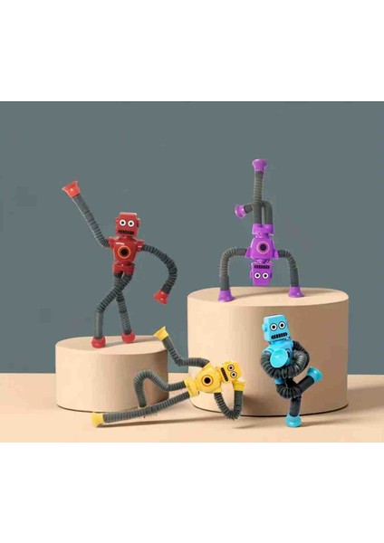 Dönüşen Vantuzlu Robot Oyuncak - Yaratıcı & Eğitici Oyuncak