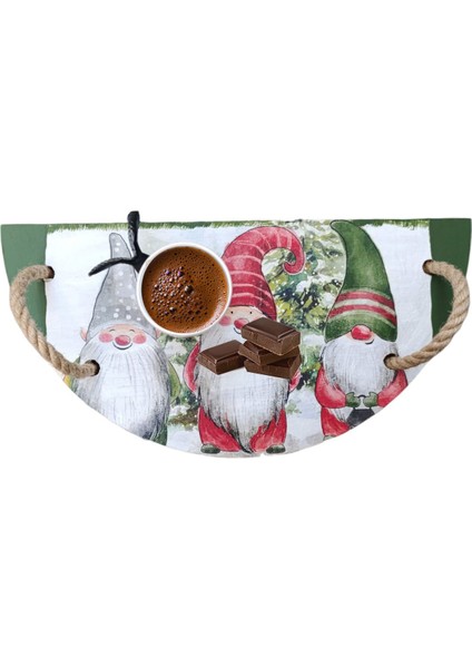 Yarım Ay Şeklinde Sunumluk, Tepsi - Yılbaşı, Noel, Özel Etkinlik, Sunumluk