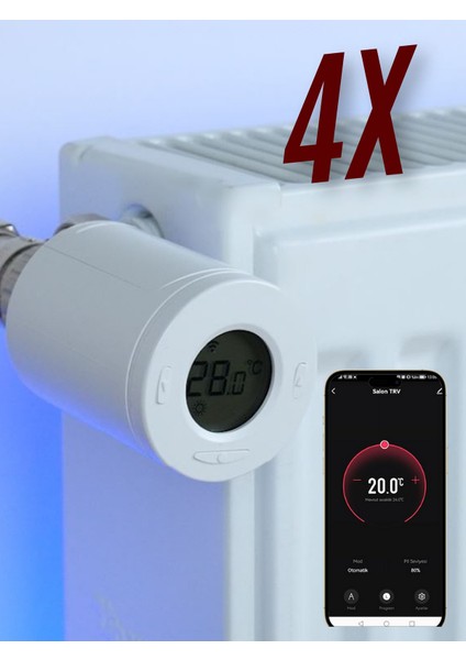 Evana Akıllı Termostatik Radyatör Vanası Tekli Vana( Gateway Dahil)
