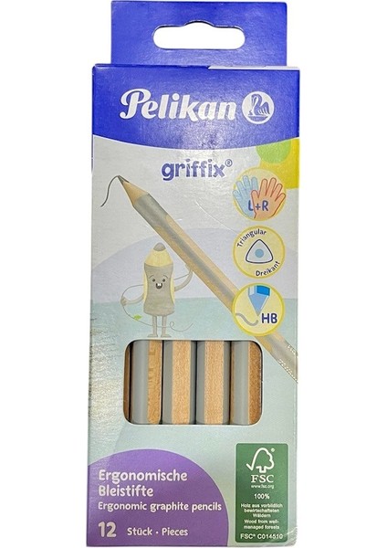 Griffix Jumbo Başlangıç Kurşun Kalemi Hb 12'li (1 Paket)
