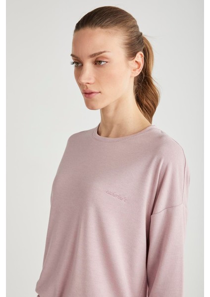 Yumuşak Dokulu Kapri Kol Kadın Pijama Takım 2623