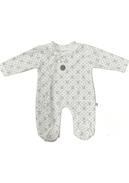 Kadife Ayıcık Desenli Ayaklı Tulum Ekru (3-9 Ay) fiyatları