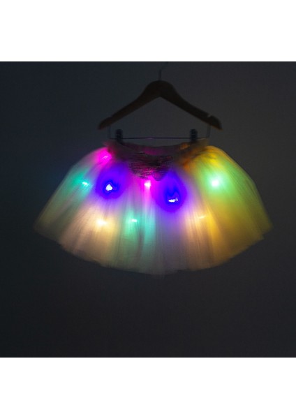 LED Peri Işıklı ,fiyonklu Kabarık Yılbaşı Tütü Etek -Yeni Yıl
