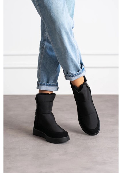 Kadın Kar Bot Su Geçirmez Fermuarlı Rahat ve Esnek Konforlu Kaliteli Ortopedik fiyatları