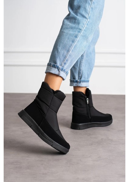 Kadın Kar Bot Su Geçirmez Fermuarlı Rahat ve Esnek Konforlu Kaliteli Ortopedik modelleri