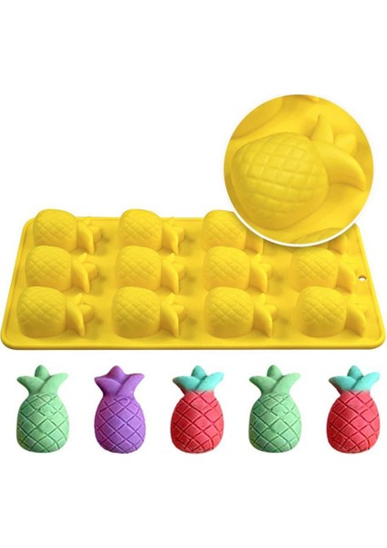 Silikon Kek Kalıp Ananas Kalıbı Şeker Hamuru Jelibon Silikon Kalıbı