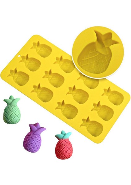 Silikon Kek Kalıp Ananas Kalıbı Şeker Hamuru Jelibon Silikon Kalıbı