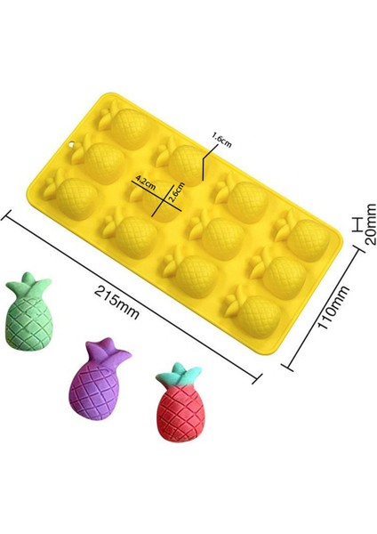 Silikon Kek Kalıp Ananas Kalıbı Şeker Hamuru Jelibon Silikon Kalıbı