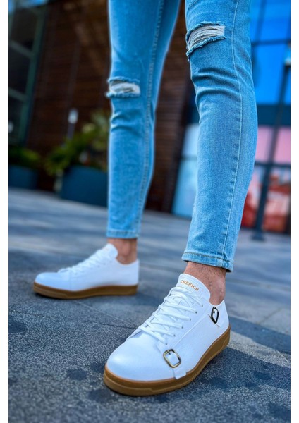 CH191 Ckt Side Buckle Erkek Ayakkabı Beyaz modelleri