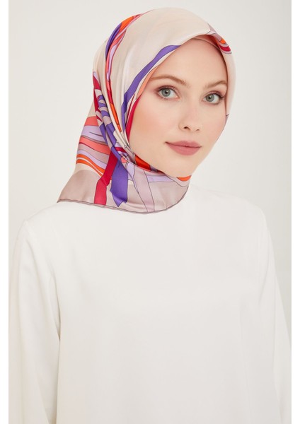% 100 Twill Ipek Eşarp 4017D 06