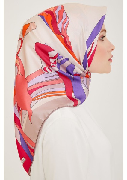 % 100 Twill Ipek Eşarp 4017D 06
