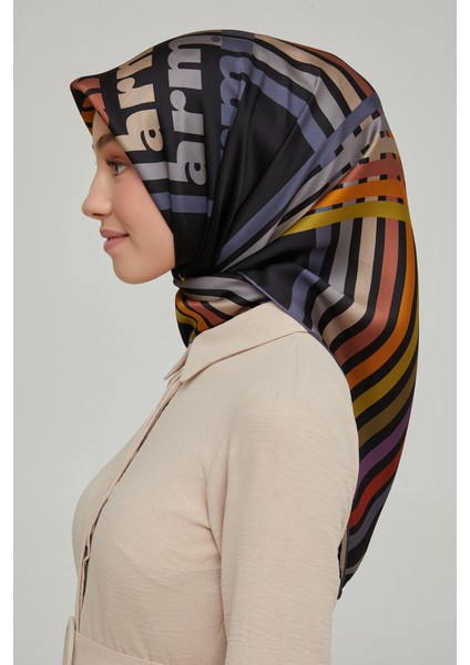 Nostalji Serisi %100 Twill Ipek Eşarp 8617D 09