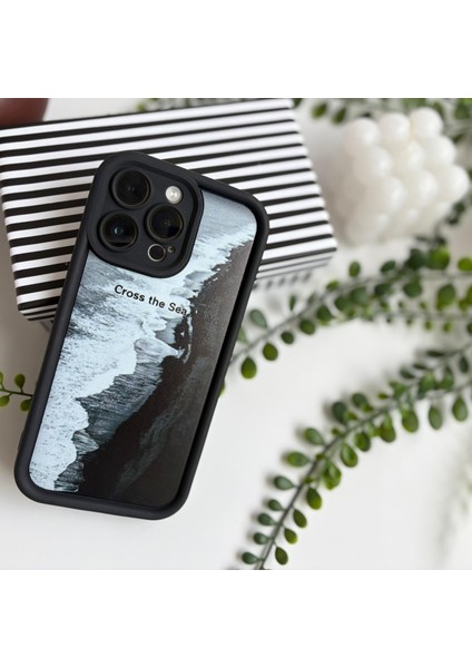 Siyah Dalga Desenli Yüksek Bambu Apple iPhone Kılıfı Apple iPhone 14
