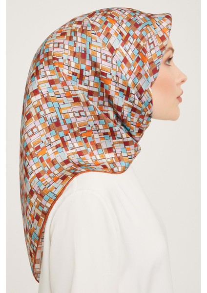 Nostalji Serisi %100 Twill Ipek Eşarp 9004D 07