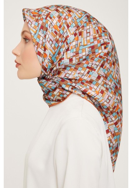 Nostalji Serisi %100 Twill Ipek Eşarp 9004D 07