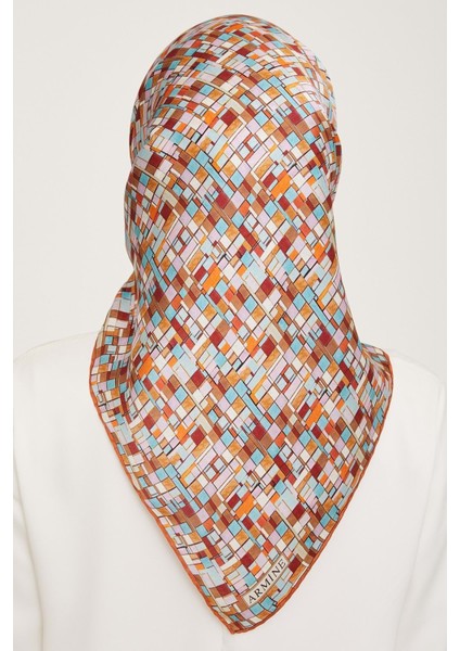 Nostalji Serisi %100 Twill Ipek Eşarp 9004D 07