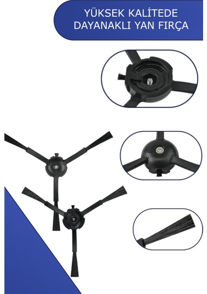 Roborock S8 Pro Ultra S8 Sonic Uyumlu Ana Fırça Mop Toz Torbası Yan Fırça Yedek Parça
