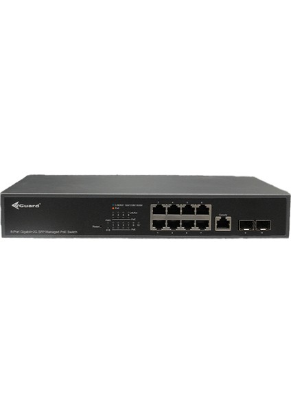 8 Port 10/100/1000 RJ45 + 2*100/1000 Sfp Slot Layer2&cloud Yönetilebilir Poe Switch