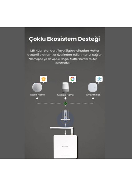 M6 Tuya Uyumlu Zigbee Matter Gateway ( Homekit Destekli Zigbee Hub )