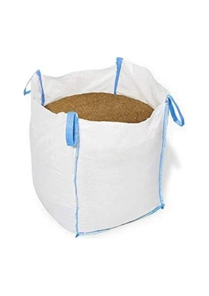 Büyük Boy 90 x 90 x 150 cm Sanayi Tipi Big Bag Grit Solucan Çuval 1 Ton Kapasiteli Alt Kapalı Üst Açık