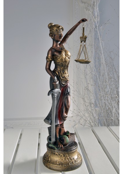 Büyük Adalet Heykeli 44 cm (Themis) Terazi Biblo modelleri
