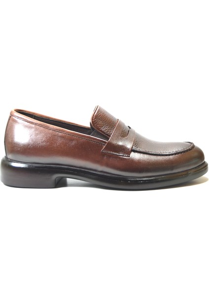 27903 Siyah & Kahverengi Anatomik Loafer Klasik Erkek Ayakkabı