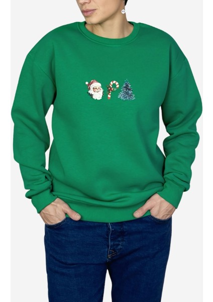 Noel Üçlüsü Unisex Sıfıryaka Yeşil Oversize Sweatshirt fiyatları