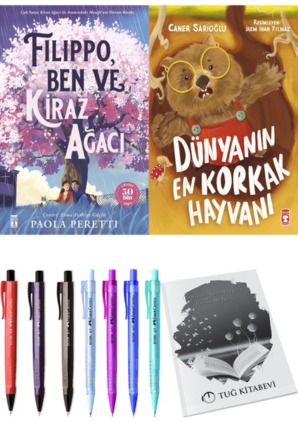 Dünyanın En Korkak Hayvanı ve Filippo, Ben ve Kiraz Ağacı 2'li Set - Kalem