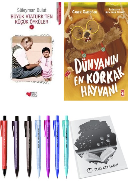 Dünyanın En Korkak Hayvanı ve Büyük Atatürk'ten Küçük Öyküler 2 2'li Set - Kalem