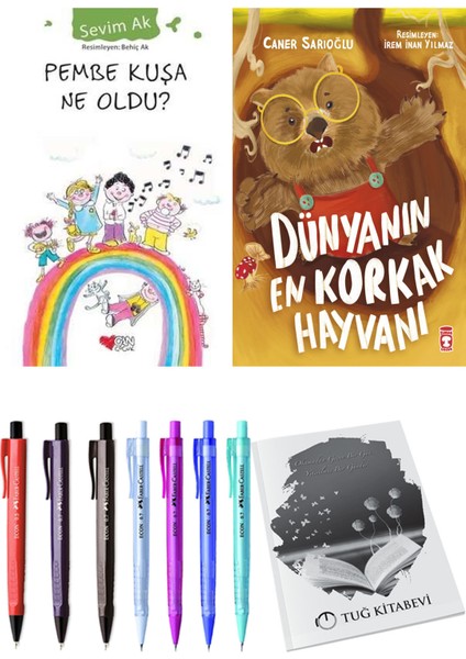 Dünyanın En Korkak Hayvanı ve Pembe Kuşa Ne Oldu? 2'li Set - Kalem