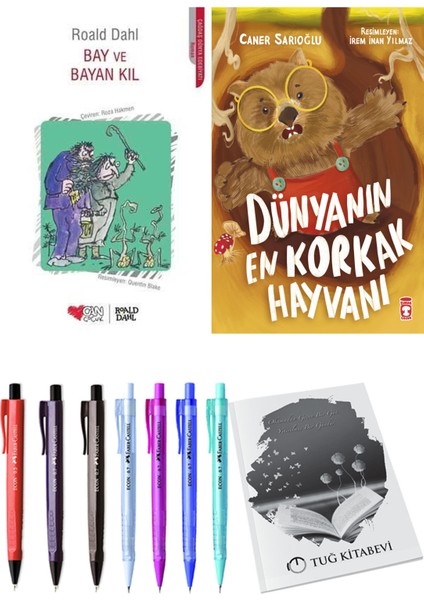 Dünyanın En Korkak Hayvanı ve Bay ve Bayan Kıl 2'li Set - Kalem