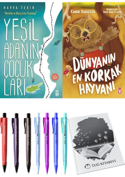 Dünyanın En Korkak Hayvanı ve Yeşil Adanın Çocukları 2'li Set - Kalem