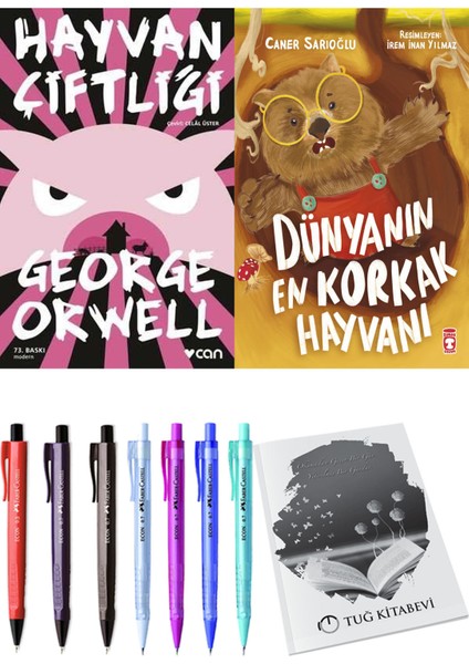 Dünyanın En Korkak Hayvanı ve Hayvan Çiftliği 2'li Set - Kalem